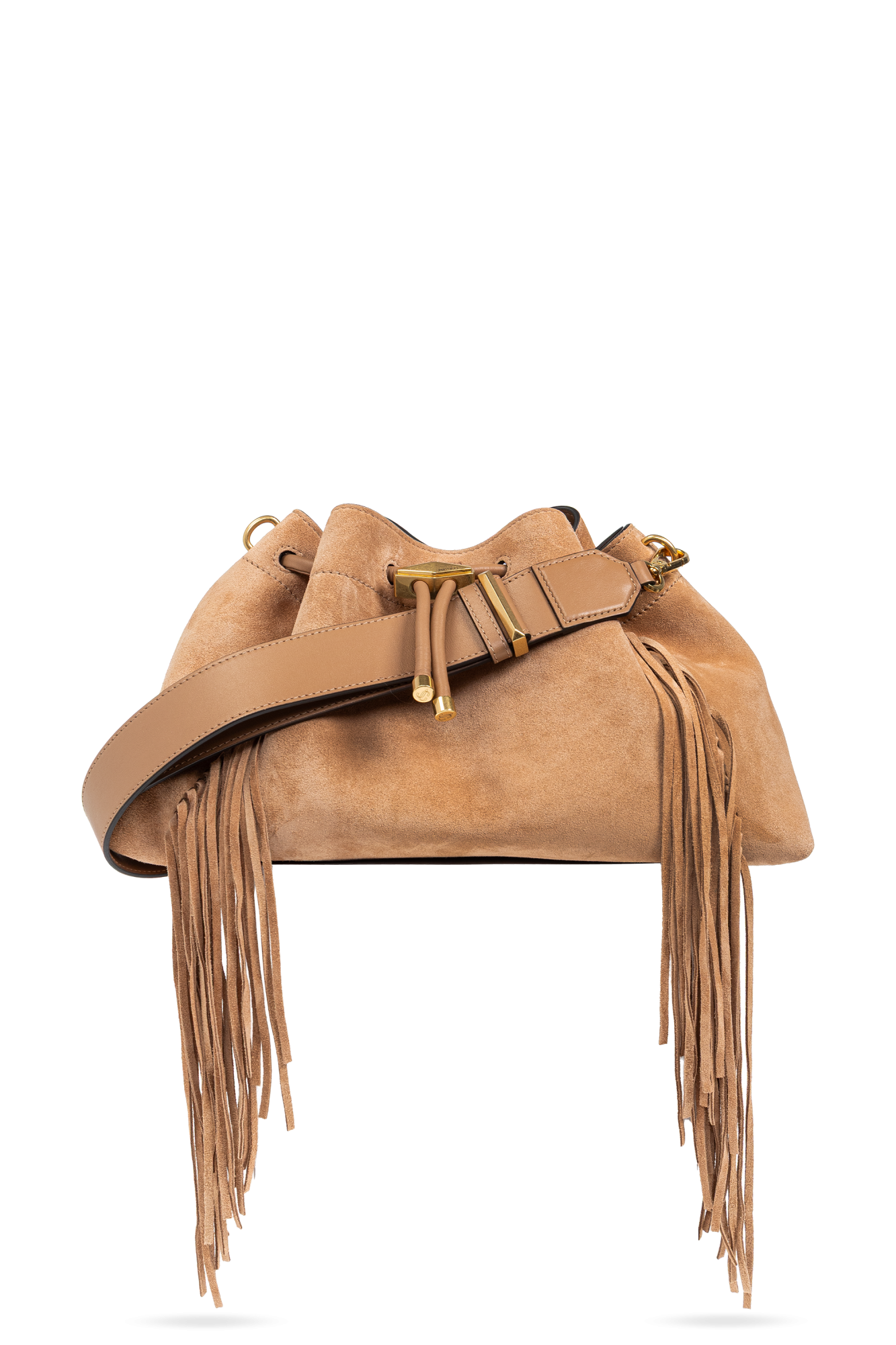 ショルダーバッグ・ポシェット Jimmy Choo Bon Bon Suede Bag Bon Bon | Toffee Suede Bag With Pearl Closure | JIMMY CHOO